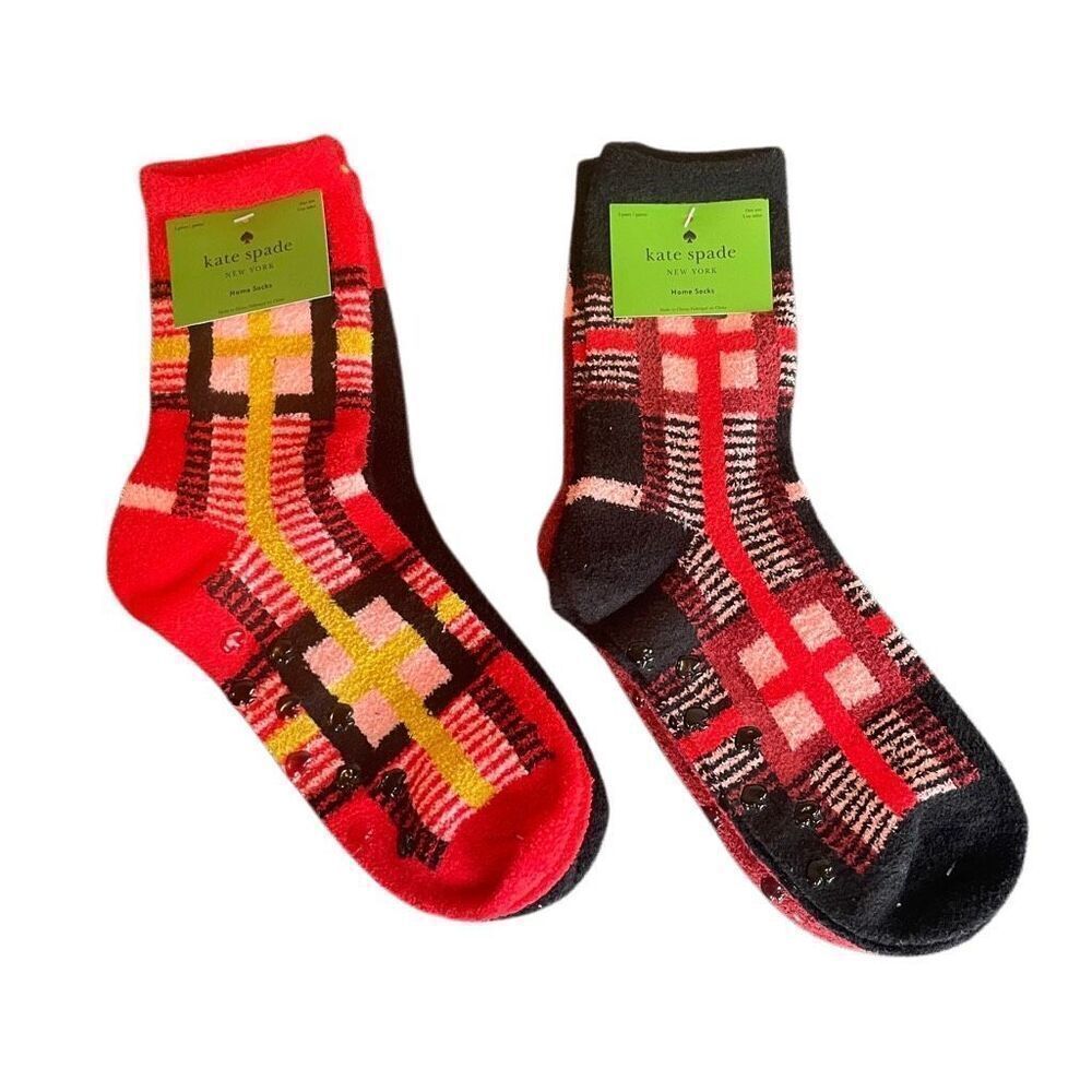 New Kate Spade Fuzzy Crew Home Socks 4 pair